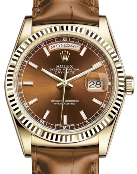 rolex day date leather band.